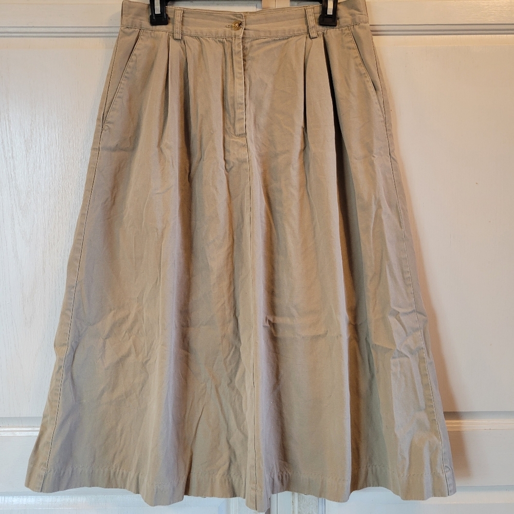 Orvis Tan Cotton Pilgrim Skirt